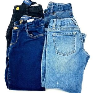 Lot of 4 Girls Jeans Size 5 Cat & Jack Old Navy Ch